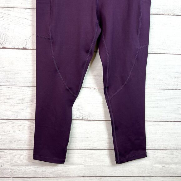 Ziya Active Purple Cropped Leggings Pants Workout Size 4 - Picture 5 of 10